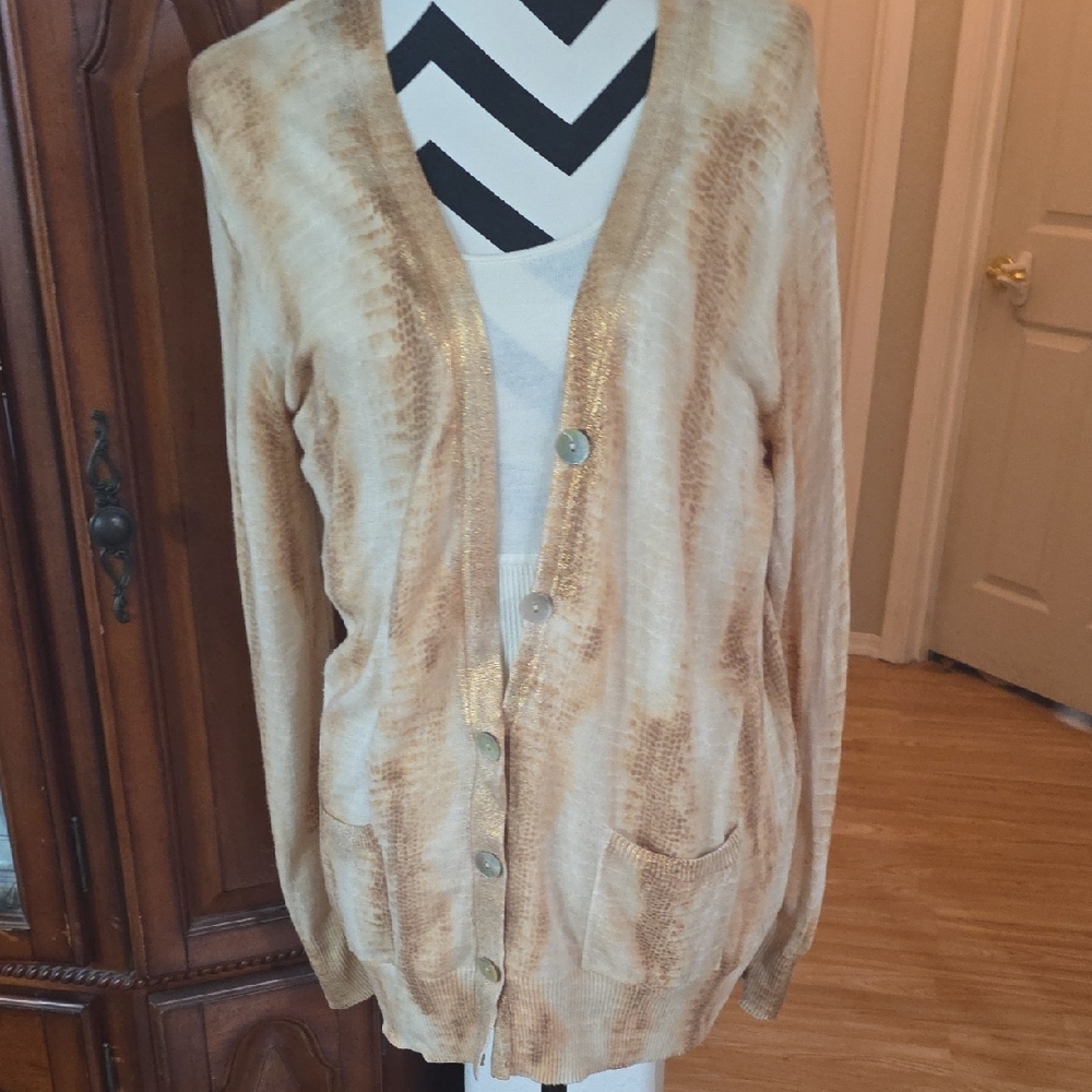 Copper Button-Up Cardigan